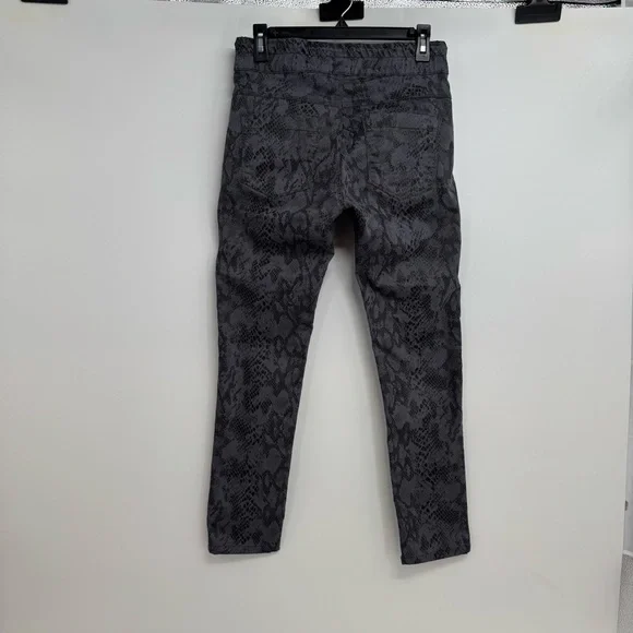 Bevy Flog Shely Gray/Black Python Drawstring Pants Women’s Size 25